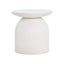TOV Aloe White Concrete Side Table