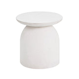 TOV Aloe White Concrete Side Table