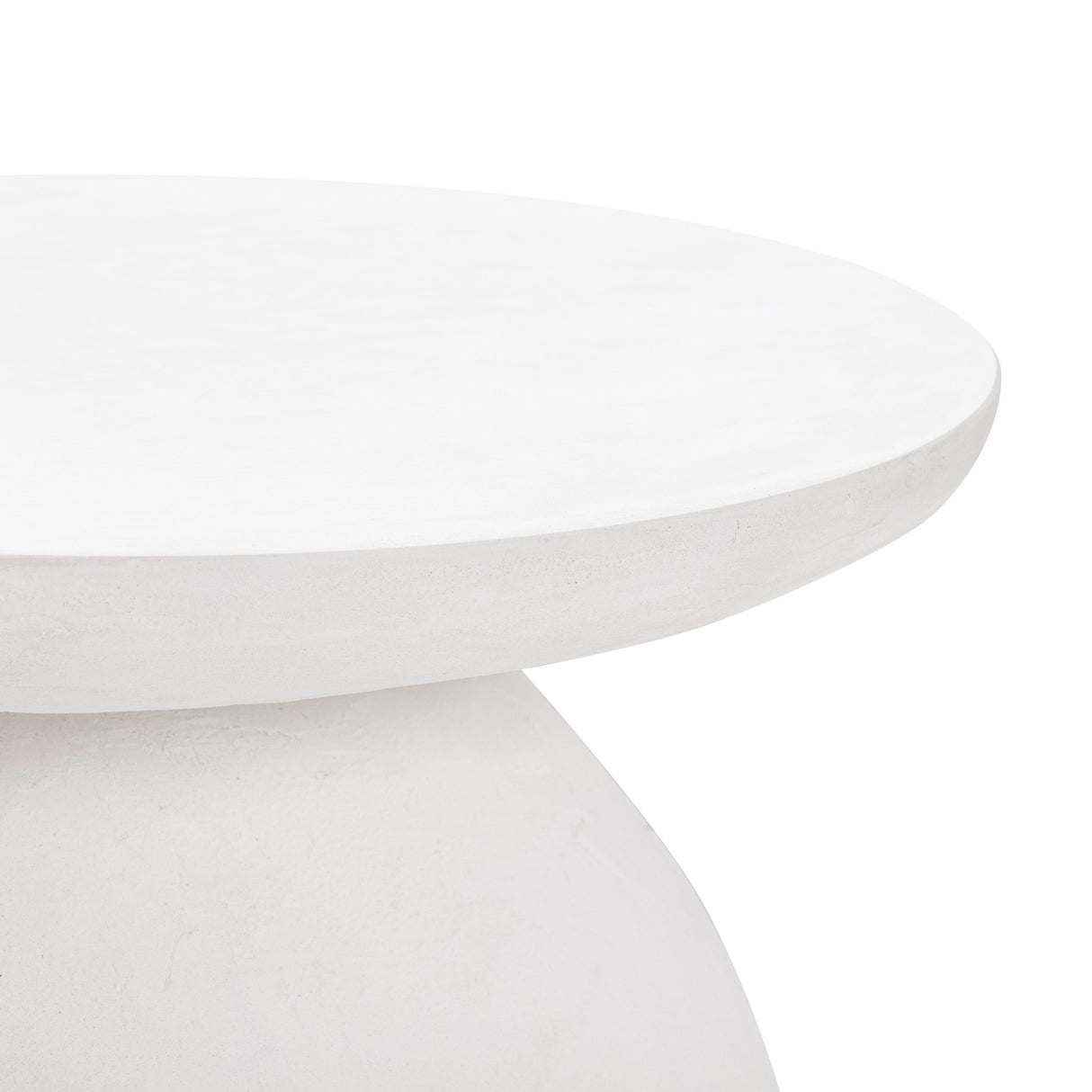 TOV Aloe White Concrete Side Table