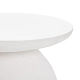 TOV Aloe White Concrete Side Table