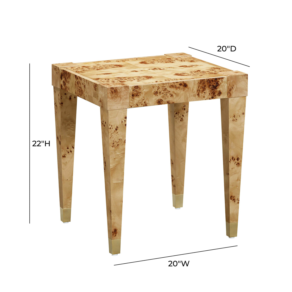 TOV Brandyss Natural Burl End Table