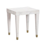 TOV Brandyss White Burl End Table
