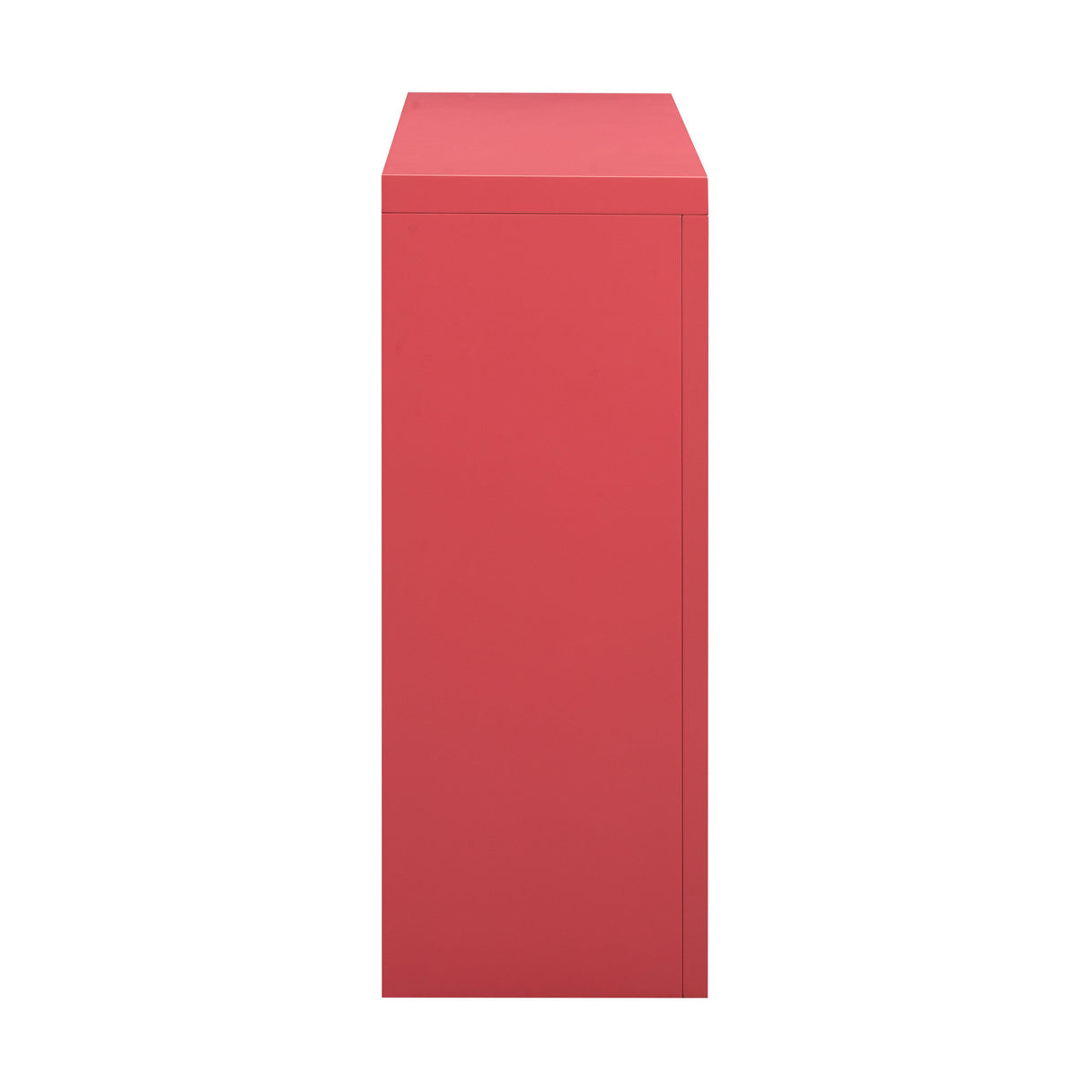 TOV Suzie Coral Pink & Rattan Console Table