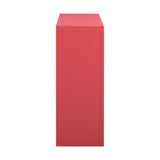 TOV Suzie Coral Pink & Rattan Console Table