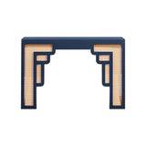 TOV Suzie Navy & Rattan Console Table