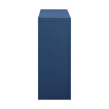 TOV Suzie Navy & Rattan Console Table