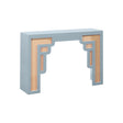 TOV Suzie Pastel Blue & Rattan Console Table