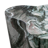 TOV Slab Grey/Blush Faux Marble Tall Side Table