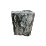TOV Slab Grey/Blush Faux Marble Short Side Table