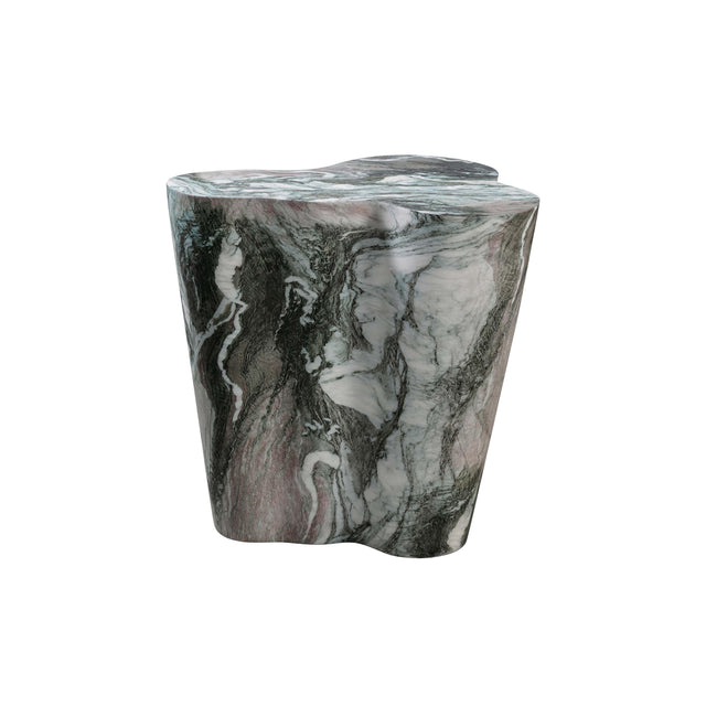 TOV Slab Grey/Blush Faux Marble Short Side Table