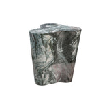 TOV Slab Grey/Blush Faux Marble Short Side Table