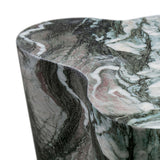 TOV Slab Grey/Blush Faux Marble Short Side Table