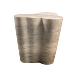 TOV Slab Faux Travertine Tall Side Table