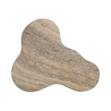 TOV Slab Faux Travertine Tall Side Table