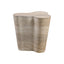 TOV Slab Faux Travertine Short Side Table