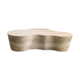 TOV Slab Faux Travertine Coffee Table
