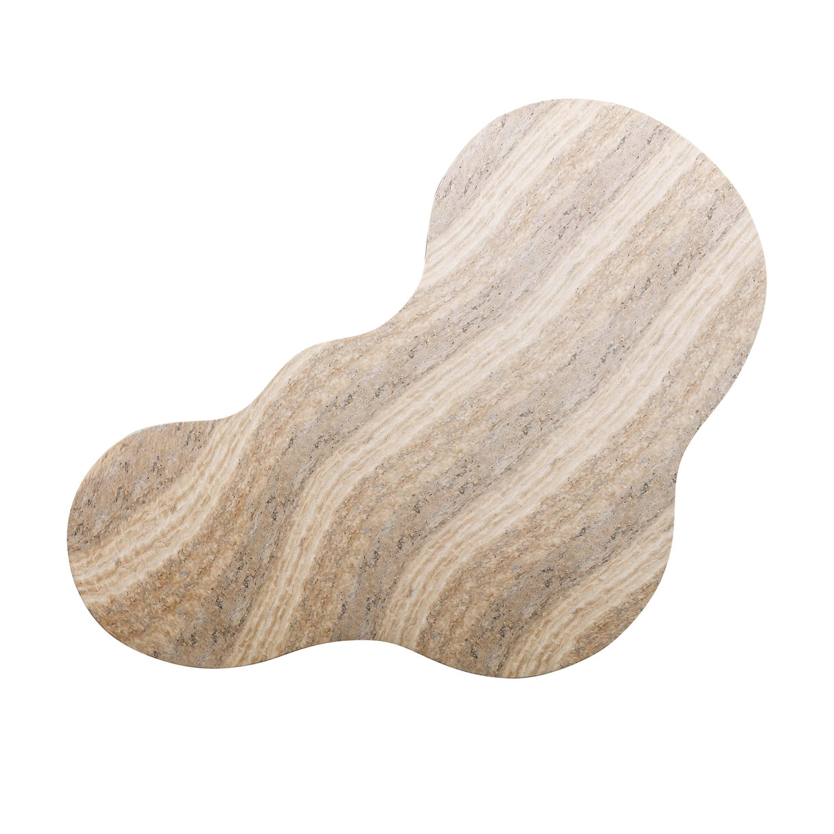 TOV Slab Faux Travertine Coffee Table