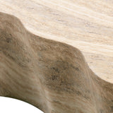 TOV Slab Faux Travertine Coffee Table