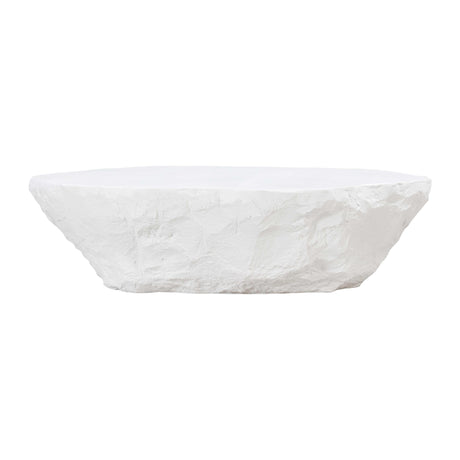 TOV Crag White Concrete Coffee Table