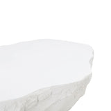 TOV Crag White Concrete Coffee Table