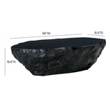 TOV Crag Black Concrete Coffee Table