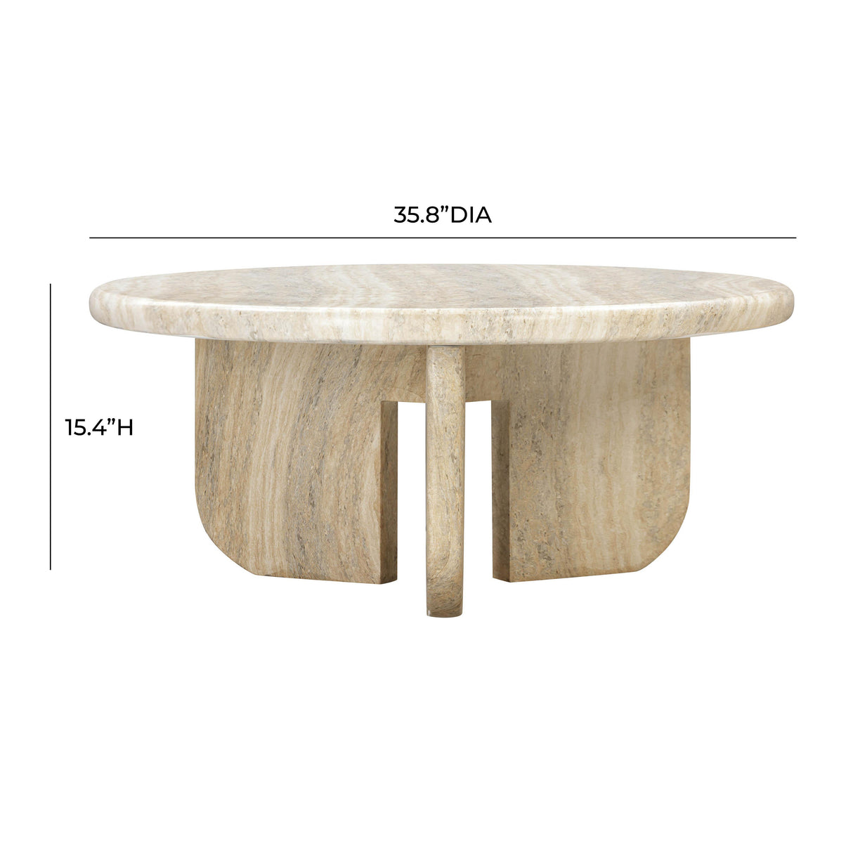 TOV Patrizia Concrete Round Coffee Table