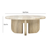 TOV Patrizia Concrete Round Coffee Table