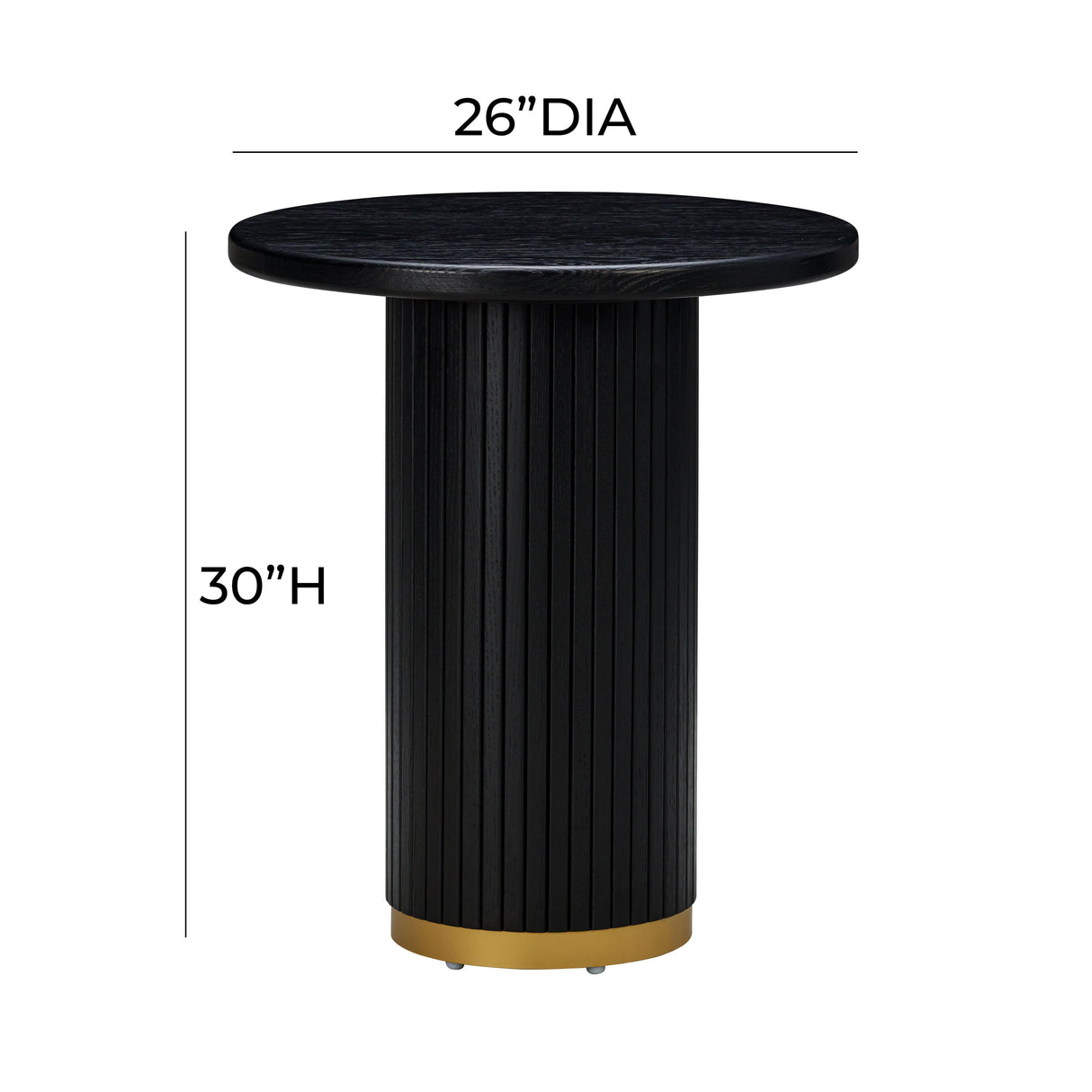 TOV Chelsea Black Oak Entry Table