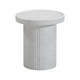 TOV Darcy White Concrete Side Table