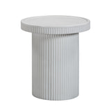 TOV Darcy White Concrete Side Table