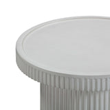 TOV Darcy White Concrete Side Table