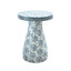 TOV Halio Blue Floral Shell Side Table
