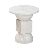 TOV Chip Marble Print Indoor / Outdoor Side Table