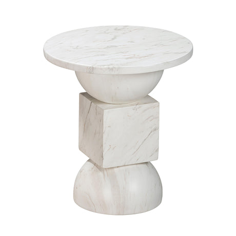 TOV Chip Marble Print Indoor / Outdoor Side Table