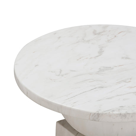 TOV Chip Marble Print Indoor / Outdoor Side Table