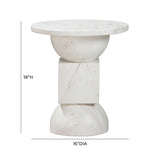 TOV Chip Marble Print Indoor / Outdoor Side Table