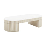 TOV Bella Cream Oval Coffee Table