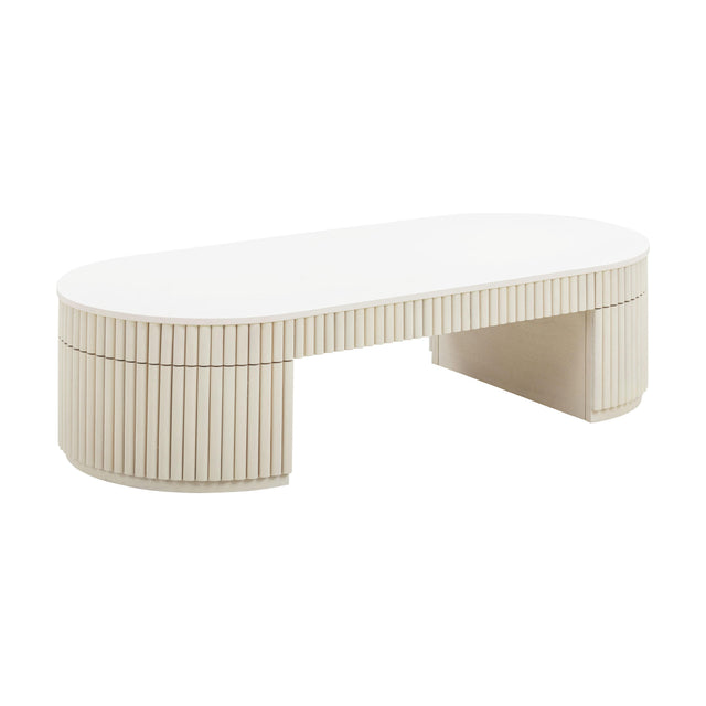 TOV Bella Cream Oval Coffee Table