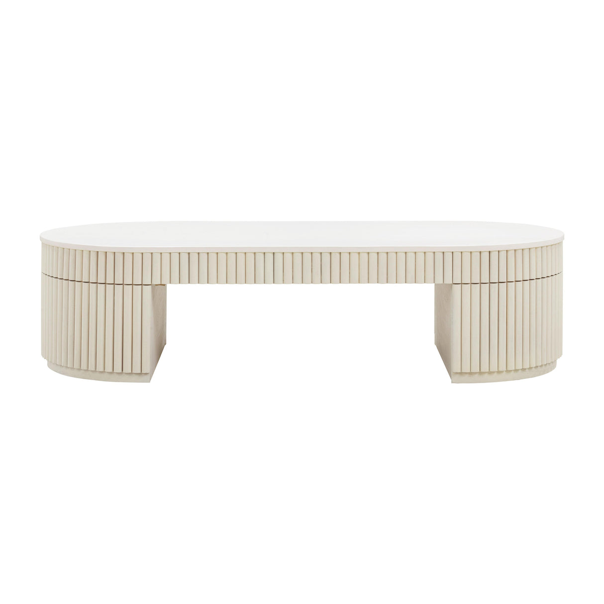 TOV Bella Cream Oval Coffee Table