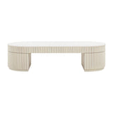 TOV Bella Cream Oval Coffee Table