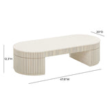 TOV Bella Cream Oval Coffee Table