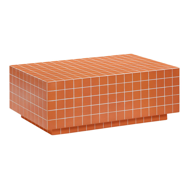 TOV Mixie Brick Orange Tile Indoor / Outdoor Coffee Table