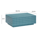 TOV Mixie Blue Tile Indoor / Outdoor Coffee Table