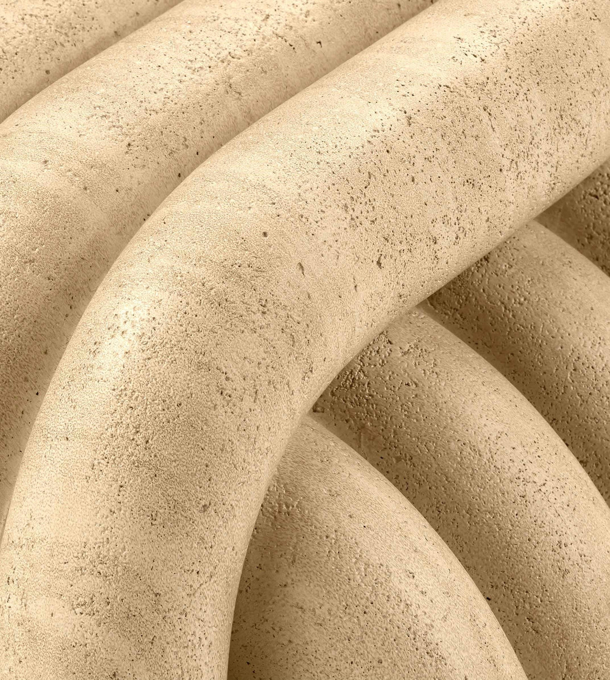 TOV Love Knot Faux Travertine Indoor / Outdoor Accent Stool