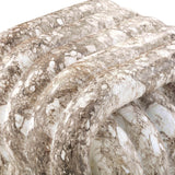 TOV Love Knot Breccia Capraia Faux Marble Indoor / Outdoor Accent Stool