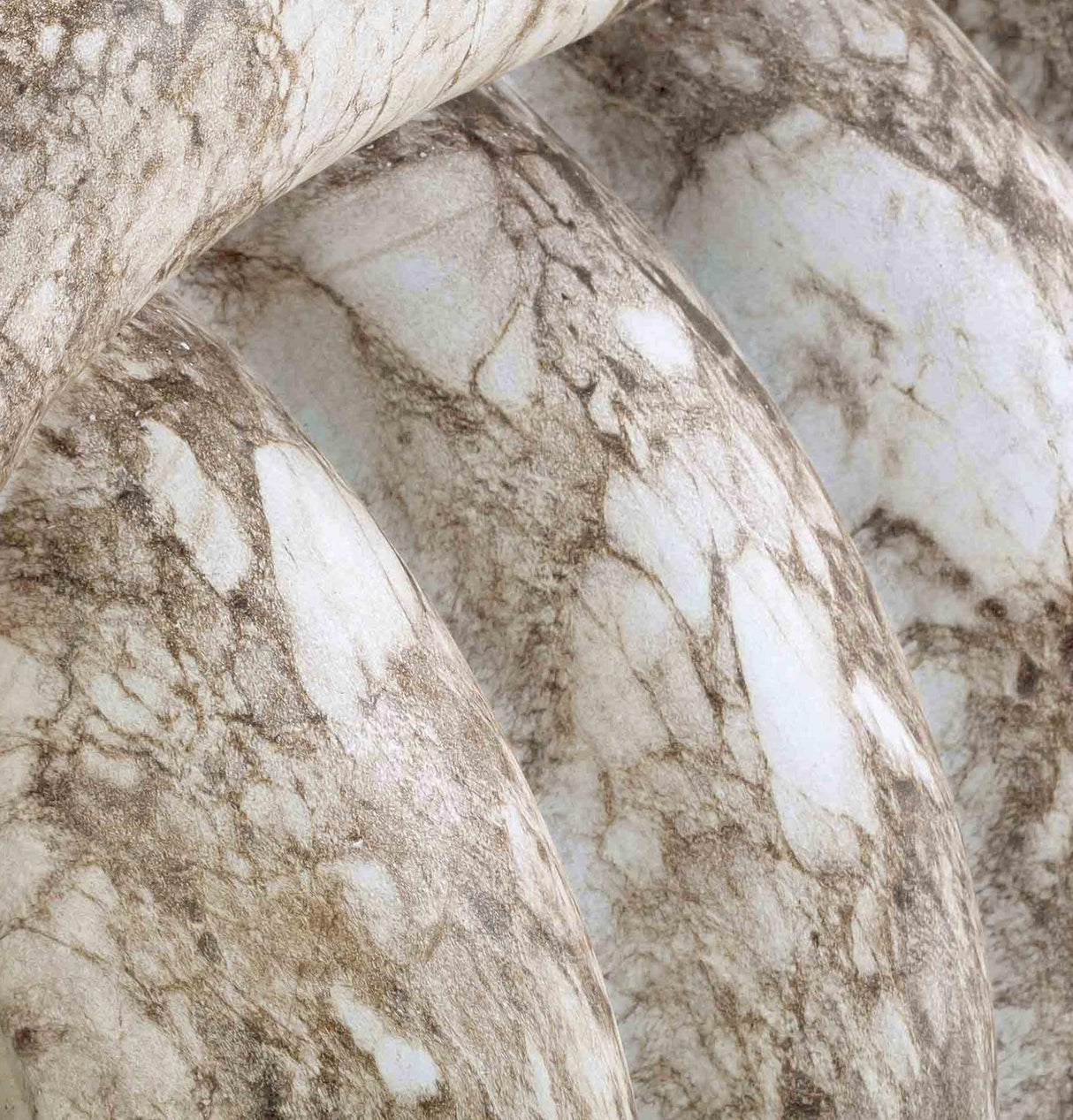 TOV Love Knot Breccia Capraia Faux Marble Indoor / Outdoor Accent Stool