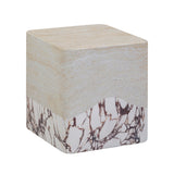 TOV Brut Travertine & Breccia Concrete Indoor / Outdoor Side Table