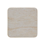 TOV Brut Travertine & Breccia Concrete Indoor / Outdoor Side Table