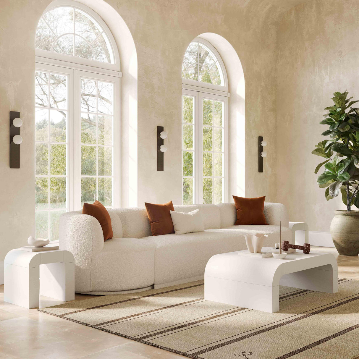 TOV Hump White Side Table