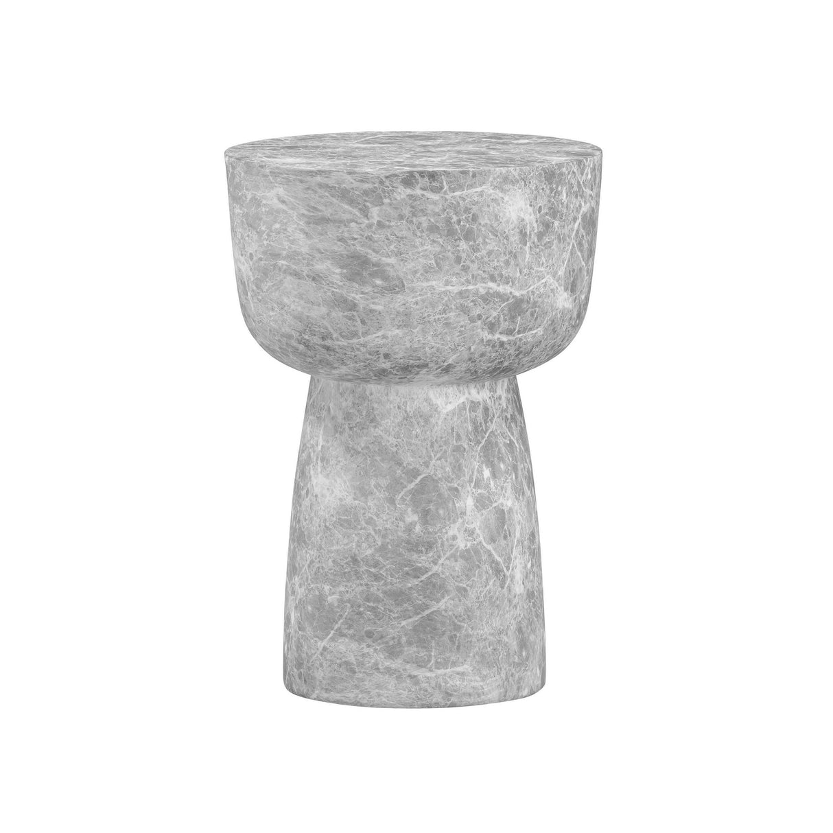 TOV Charra Grey Faux Marble Indoor/Outdoor Side Table